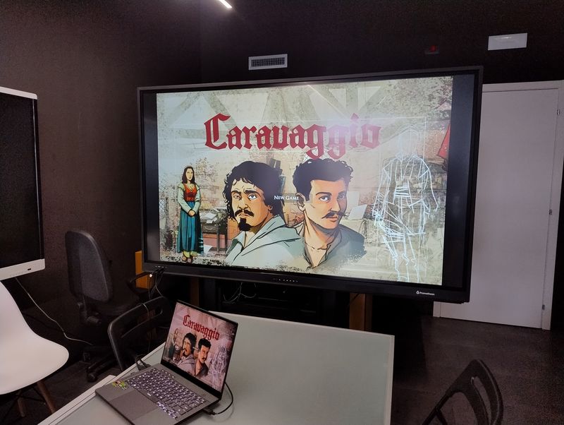 Gameplay Caravaggio The Game su grande schermo Promethean