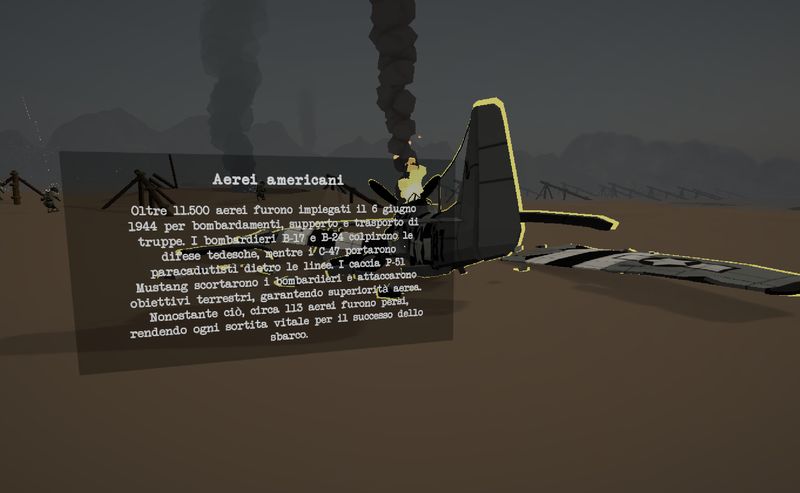 Pannello informativo Aerei americani — Normandia VR